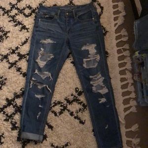 Blue Ripped American Eagle Jeans